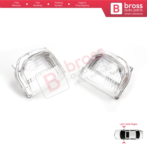 Side Door Wing Mirror White Clear Indicator Lamp Lens Left Right for Mercedes Sprinter MK3 907 910 2018-On 9109064700 9109064600