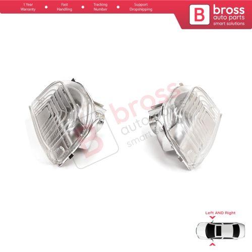 Side Door Wing Mirror White Clear Indicator Lamp Lens Left Right for Mercedes Sprinter MK3 907 910 2018-On 9109064700 9109064600