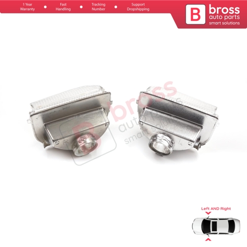 Side Door Wing Mirror White Clear Indicator Lamp Lens Left Right for Mercedes Sprinter MK3 907 910 2018-On 9109064700 9109064600