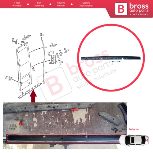 Rear Panel Door Sill Trim Bottom Plate for Mercedes Sprinter W901 W902 W903 W904 VW LT MK2 1996-2006 9017660119