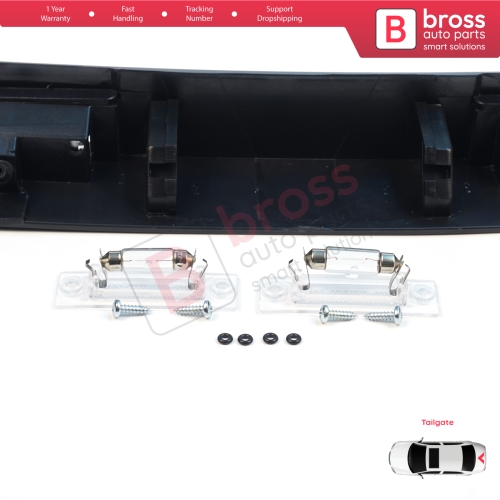 Rear Tailgate Number Plate Light Housing Strip For VW Transporter T5 2003-2015 7E0827329F