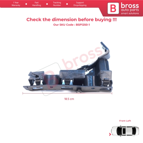 Front Left Bumper Mount Holder Support Bracket for Renault Symbol Thalia MK2 LU 2008-2012 8200699903