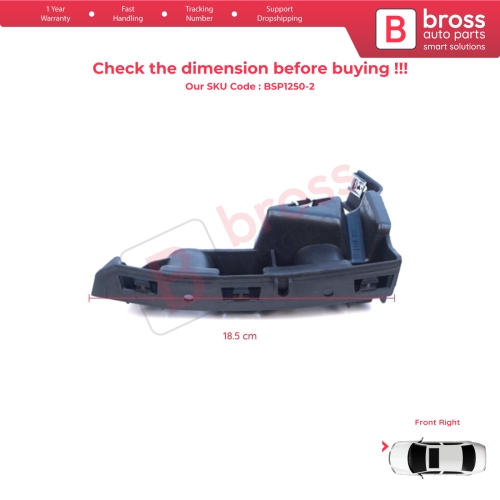 Front Right Bumper Mount Holder Support Bracket for Renault Symbol Thalia MK2 LU 2008-2012 8200699911