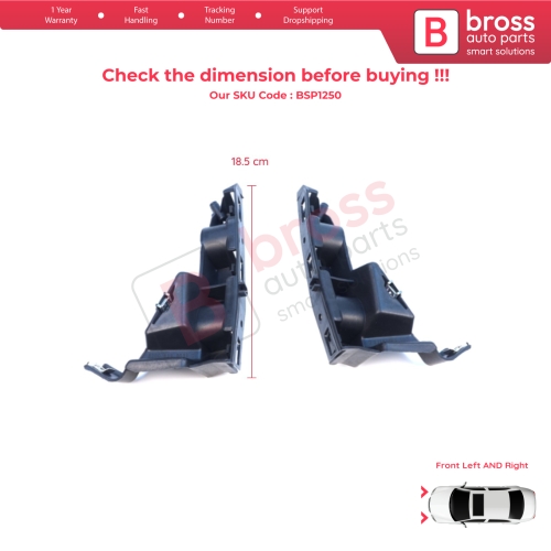 Front Left Right Bumper Mount Holder Support Bracket for Renault Symbol Thalia MK2 LU 2008-2012 8200699903 8200699911