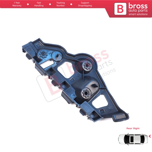 Rear Right Bumper Mount Holder Support Bracket for Renault Dacia Sandero MK2 B52 B8 2012-2016 Pre-Facelift 850440810R