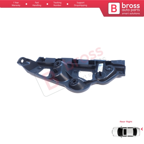 Rear Right Bumper Mount Holder Support Bracket for Renault Dacia Sandero MK2 B52 B8 2012-2016 Pre-Facelift 850440810R