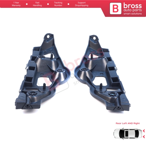 Rear Left Right Bumper Mount Holder Support Bracket for Renault Dacia Sandero MK2 B52 B8 2012-2016 Pre-Facelift 850459391R 850440810R