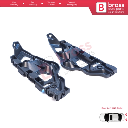 Rear Left Right Bumper Mount Holder Support Bracket for Renault Dacia Sandero MK2 B52 B8 2012-2016 Pre-Facelift 850459391R 850440810R