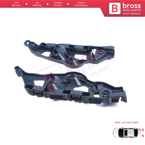 Rear Left Right Bumper Mount Holder Support Bracket for Renault Dacia Sandero MK2 B52 B8 2012-2016 Pre-Facelift 850459391R 850440810R