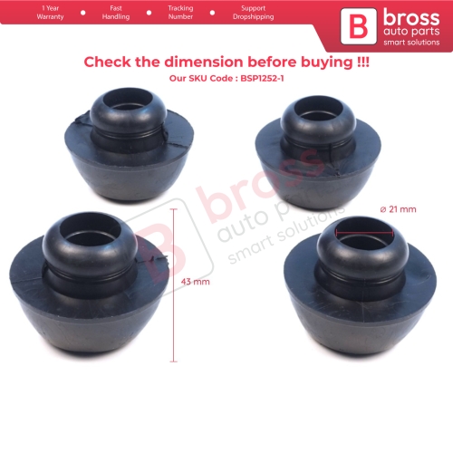 4 Pieces Jack Mount Lift Point Support Rubber Plug Pad Cap for Mercedes 190 190E 190D W201 1982-1993