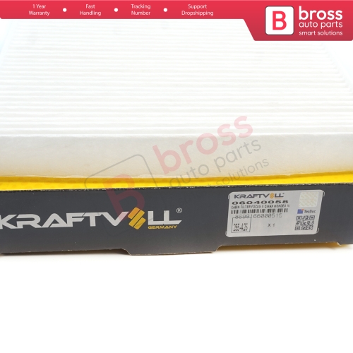 Cabin Air Particulate Pollen Filter Genuine KRAFTVOLL 06040058 for Ford C-Max Focus MK2 3 Galaxy MK2 3 Kuga MK1 2 Mondeo MK4 S-Max MK1 Transit Connect V408