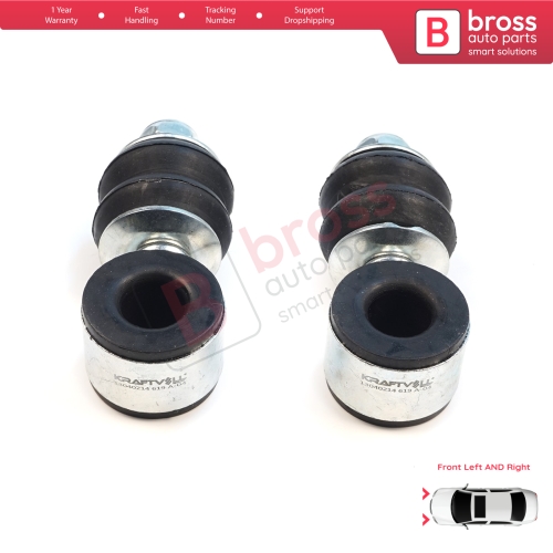 2 Pieces Front Sway Bar Stabilizer Link Set for Seat Cordoba MK1 Toledo Ibiza Inca VW Jetta 1 2 Passat B3 B4 Golf 1 2 3 4 Polo 3 Vento Caddy 2 Touran 1 191411315