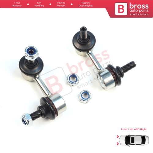 2 Pieces Front Right Left Sway Bar Stabilizer Link for Hyundai Accent Excel TagAz Verna X3 LC MC Matrix Lavita FC Mitsubishi Colt Lancer MK9 Evo Outlander MK1 CU 5483017010 5483017020