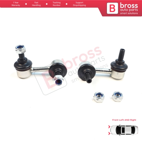 2 Pieces Front Right Left Sway Bar Stabilizer Link for Hyundai Accent Excel TagAz Verna X3 LC MC Matrix Lavita FC Mitsubishi Colt Lancer MK9 Evo Outlander MK1 CU 5483017010 5483017020