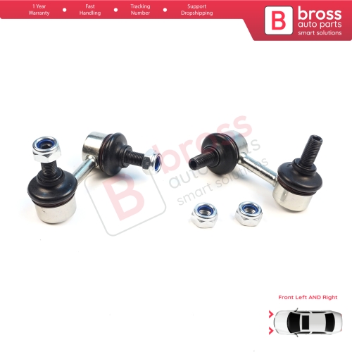 2 Pieces Front Right Left Sway Bar Stabilizer Link for Hyundai Accent Excel TagAz Verna X3 LC MC Matrix Lavita FC Mitsubishi Colt Lancer MK9 Evo Outlander MK1 CU 5483017010 5483017020
