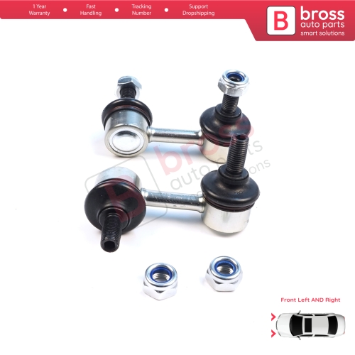 2 Pieces Front Right Left Sway Bar Stabilizer Link for Hyundai Accent Excel TagAz Verna X3 LC MC Matrix Lavita FC Mitsubishi Colt Lancer MK9 Evo Outlander MK1 CU 5483017010 5483017020