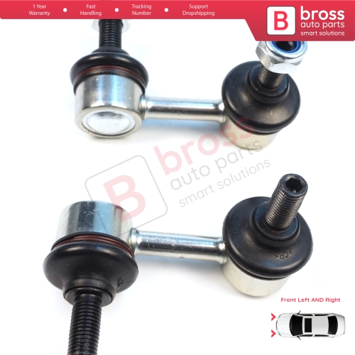 2 Pieces Front Right Left Sway Bar Stabilizer Link for Hyundai Accent Excel TagAz Verna X3 LC MC Matrix Lavita FC Mitsubishi Colt Lancer MK9 Evo Outlander MK1 CU 5483017010 5483017020