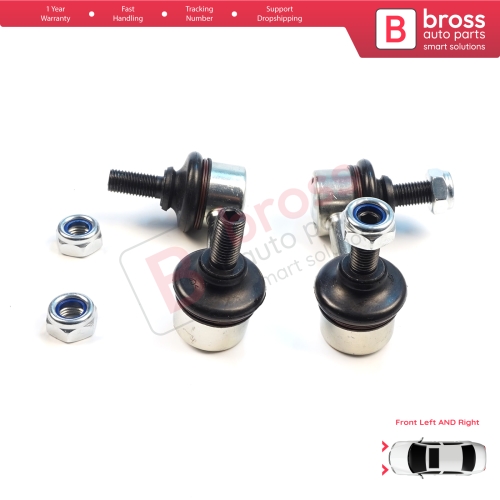 2 Pieces Front Right Left Sway Bar Stabilizer Link for Hyundai Accent Excel TagAz Verna X3 LC MC Matrix Lavita FC Mitsubishi Colt Lancer MK9 Evo Outlander MK1 CU 5483017010 5483017020