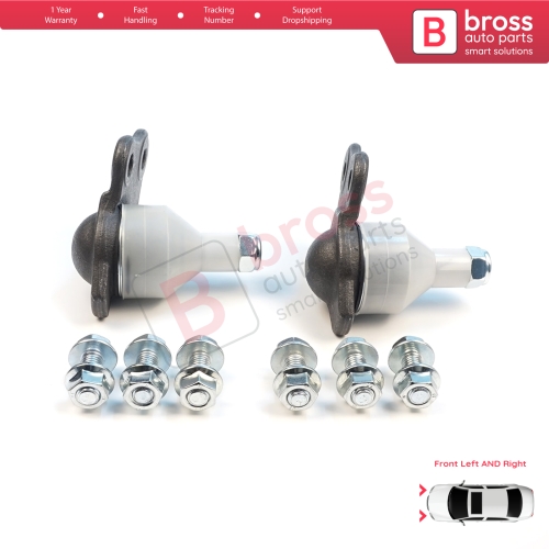 2 Pieces Front Axle Lower Control Arm Outer Guide Joint Ball for Renault Dacia Duster MK1 HS 2010-2018 401602308R