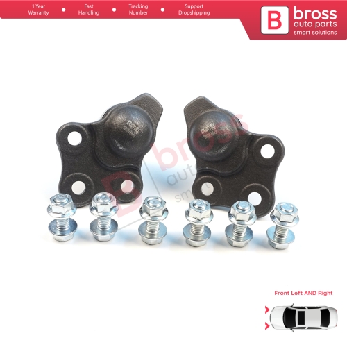 2 Pieces Front Axle Lower Control Arm Outer Guide Joint Ball for Renault Dacia Duster MK1 HS 2010-2018 401602308R