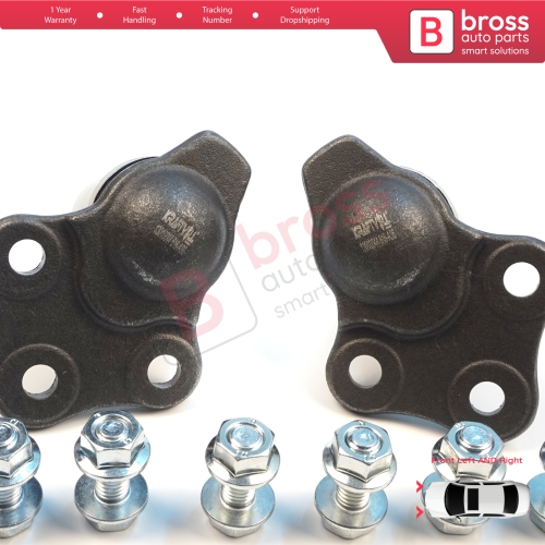 2 Pieces Front Axle Lower Control Arm Outer Guide Joint Ball for Renault Dacia Duster MK1 HS 2010-2018 401602308R