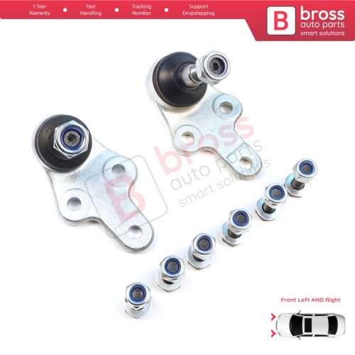 2 Pieces Front Axle Joint Ball Left and Right for Ford Focus MK2 C-Max DM2 Volvo S40 MK2 V50 C70 542 C30 533 1470387