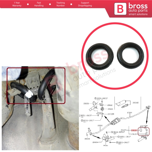 Exhaust O Ring Rubber Hanger Strip Silencer Clamp Mounting for Mitsubishi Opel Mazda Kia Nissan Toyota Daihatsu Renault Vauxhall