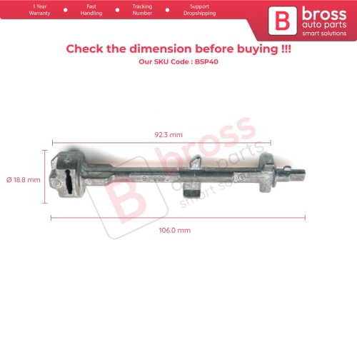 Ignition Lock Cylinder Barrel Rod 7566B For Toyota RAV4 2003