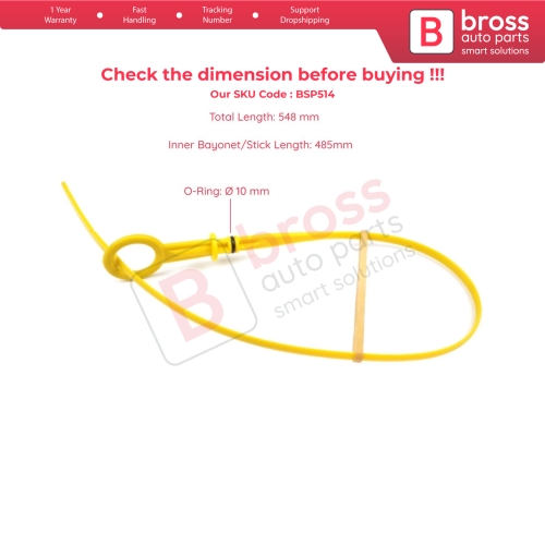 Oil Level Measurer Rod Dipstick 485 mm for Renault Clio Kangoo Megane Thalia Dacia Logan Sandero K7J K7M Engines 7700273906