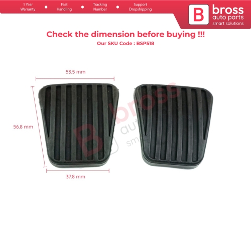 2 Pieces Clutch Brake Pedal Rubber 560808 for Opel Vauxhall Corsa Vectra A B Kadett Tigra Astra F Ascona Calibra Combo