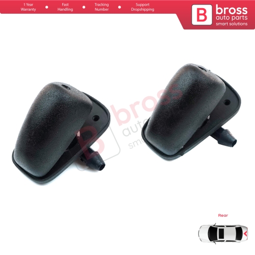 2 Pieces Rear Window Wiper Water Washer Nozzle Spray Jets for Renault R19 1988-2000 3/5-Door HB 7700793609
