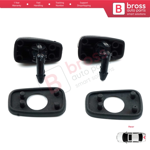 2 Pieces Rear Window Wiper Water Washer Nozzle Spray Jets for Renault R19 1988-2000 3/5-Door HB 7700793609