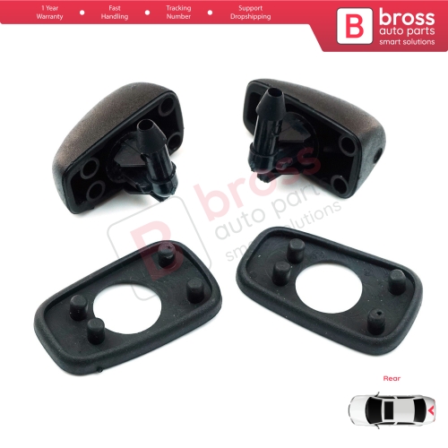 2 Pieces Rear Window Wiper Water Washer Nozzle Spray Jets for Renault R19 1988-2000 3/5-Door HB 7700793609