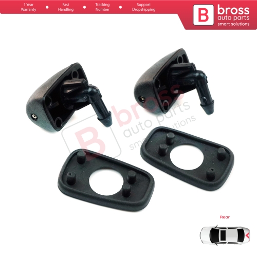 2 Pieces Rear Window Wiper Water Washer Nozzle Spray Jets for Renault R19 1988-2000 3/5-Door HB 7700793609