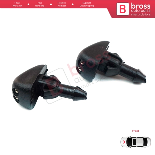 2 Pieces Front Window Wiper Water Washer Nozzle Spray Jets for Ford Transit T E 1985-2000 Tourneo 1994-2014 86VB17666BB