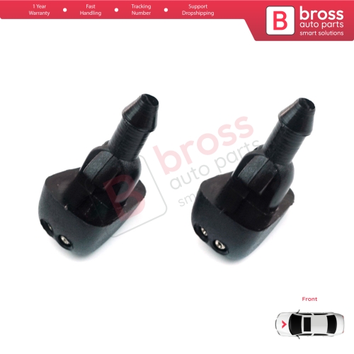 2 Pieces Front Window Wiper Water Washer Nozzle Spray Jets for Ford Transit T E 1985-2000 Tourneo 1994-2014 86VB17666BB