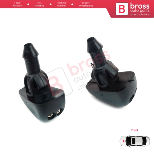 2 Pieces Front Window Wiper Water Washer Nozzle Spray Jets for Ford Transit T E 1985-2000 Tourneo 1994-2014 86VB17666BB