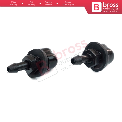 2 Pieces Universal Car Dual Holes Windshield Washer Nozzle Wiper Water Spray Jet Kit