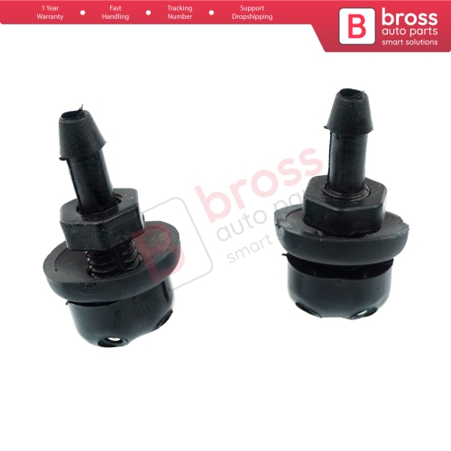 2 Pieces Universal Car Dual Holes Windshield Washer Nozzle Wiper Water Spray Jet Kit