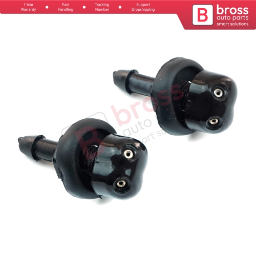 2 Pieces Universal Car Dual Holes Windshield Washer Nozzle Wiper Water Spray Jet Kit