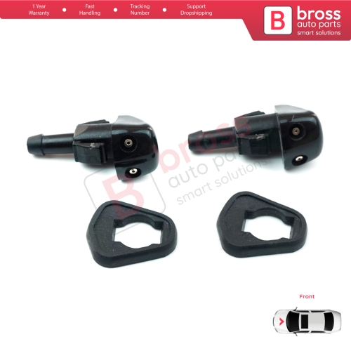 2 Pieces Front Window Wiper Water Washer Nozzle Spray Jets for Peugeot J9 1991-2010 Karsan Premier Facelift