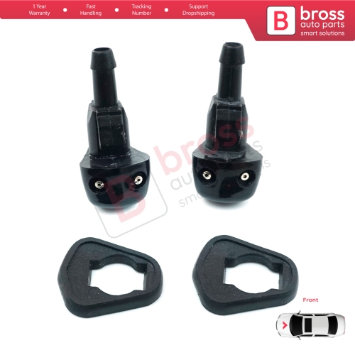 2 Pieces Front Window Wiper Water Washer Nozzle Spray Jets for Peugeot J9 1991-2010 Karsan Premier Facelift