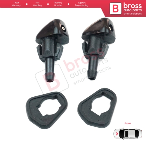 2 Pieces Front Window Wiper Water Washer Nozzle Spray Jets for Peugeot J9 1991-2010 Karsan Premier Facelift