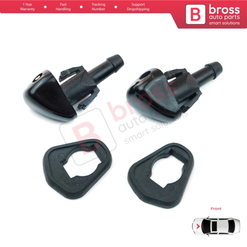 2 Pieces Front Window Wiper Water Washer Nozzle Spray Jets for Peugeot J9 1991-2010 Karsan Premier Facelift