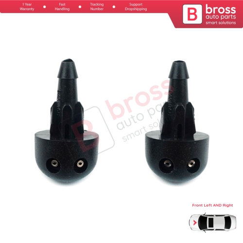 2 Pieces Front Windscreen Water Washer Nozzle Spray Jets 7700413545 for Renault Clio MK2