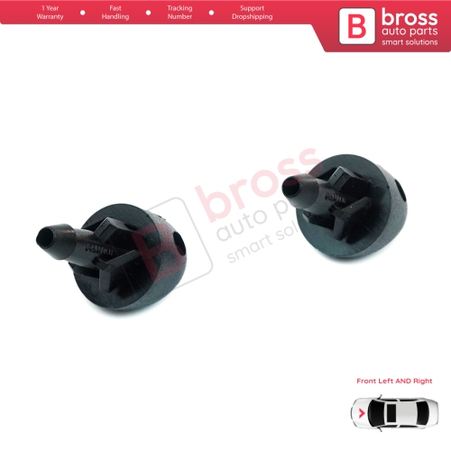 2 Pieces Front Windscreen Water Washer Nozzle Spray Jets 7700413545 for Renault Clio MK2