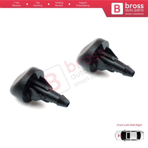 2 Pieces Front Window Wiper Water Washer Nozzle Spray Jets for Renault Clio MK2 Symbol Thalia MK1 MK2 7700413545