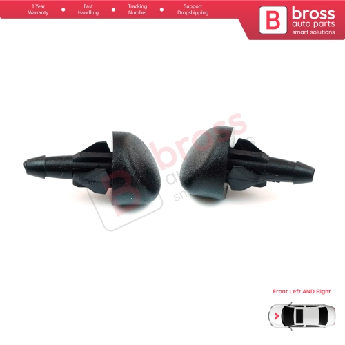 2 Pieces Front Window Wiper Water Washer Nozzle Spray Jets for Renault Clio MK2 Symbol Thalia MK1 MK2 7700413545