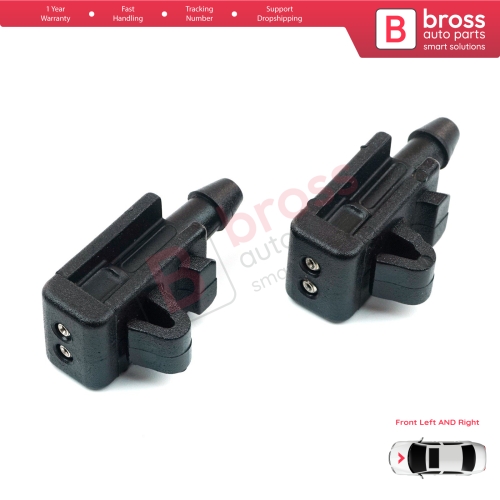 2 Pieces Front Windscreen Water Washer Nozzle Spray Jets 8200082347 for Renault Megane Scenic MK2