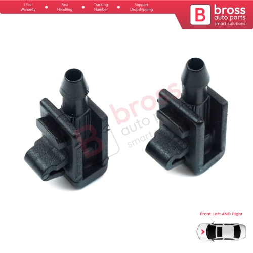 2 Pieces Front Windscreen Water Washer Nozzle Spray Jets 8200082347 for Renault Megane Scenic MK2